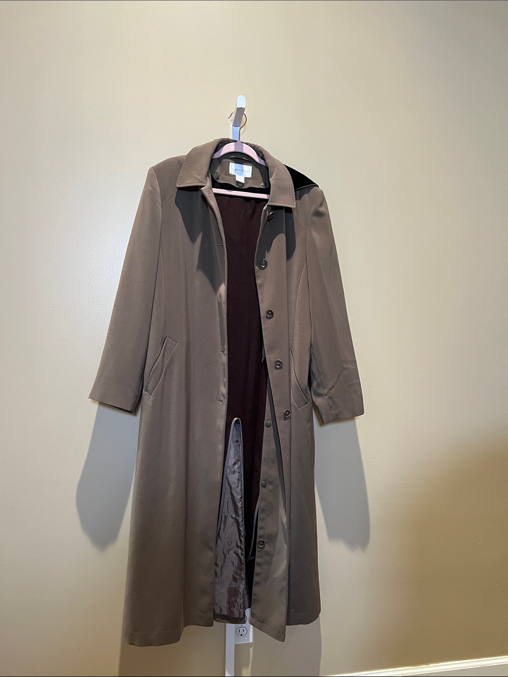 Worthington Taupe Long Trench Coat